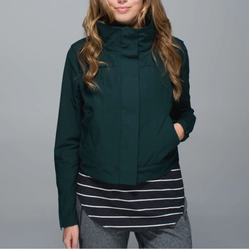 Lululemon Seize the Day Fuel Green Cropped Jacket 6 - Picture 1 of 11